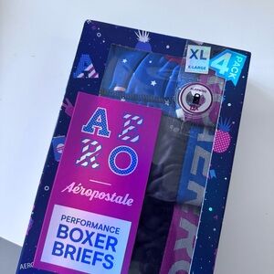 Aeropostale Men's Patriotic Boxer Briefs 4-Pack